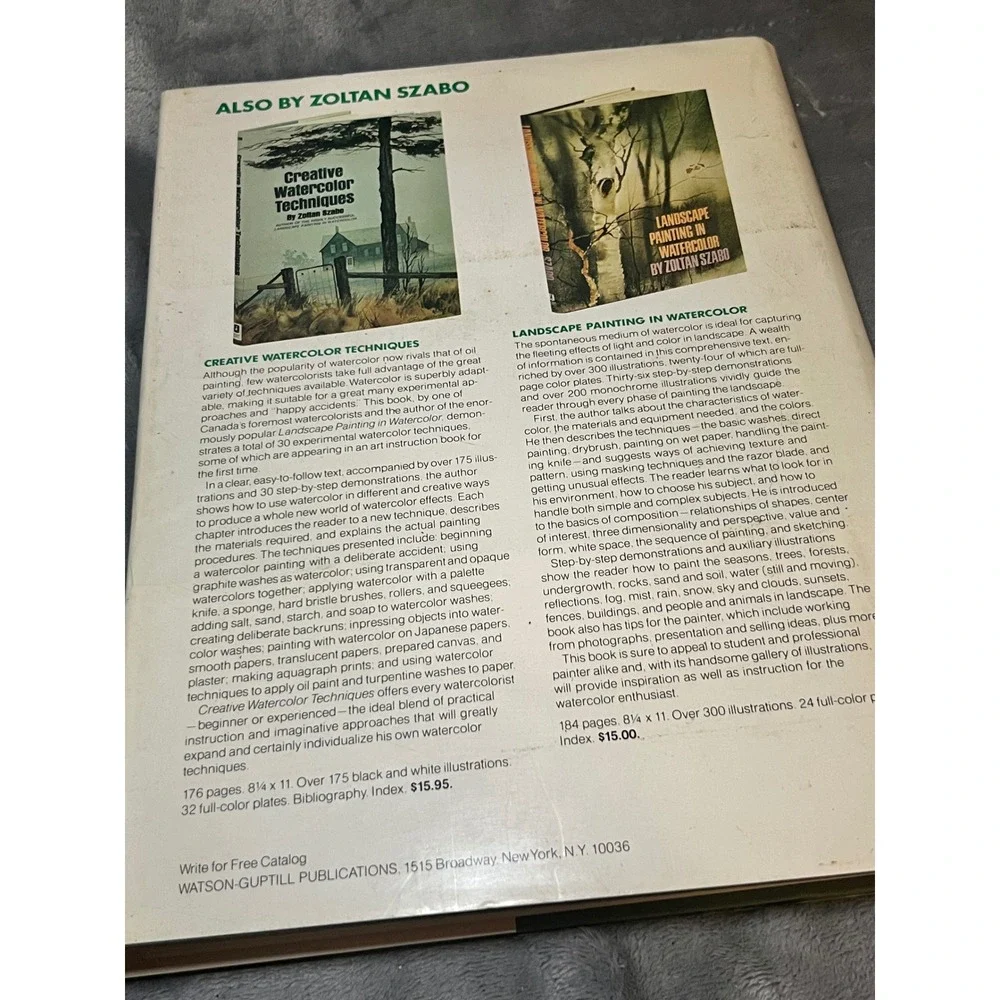 Zoltan Szabo Paints Landscapes 1977 First Printing Watercolor Art Hardcover DJ